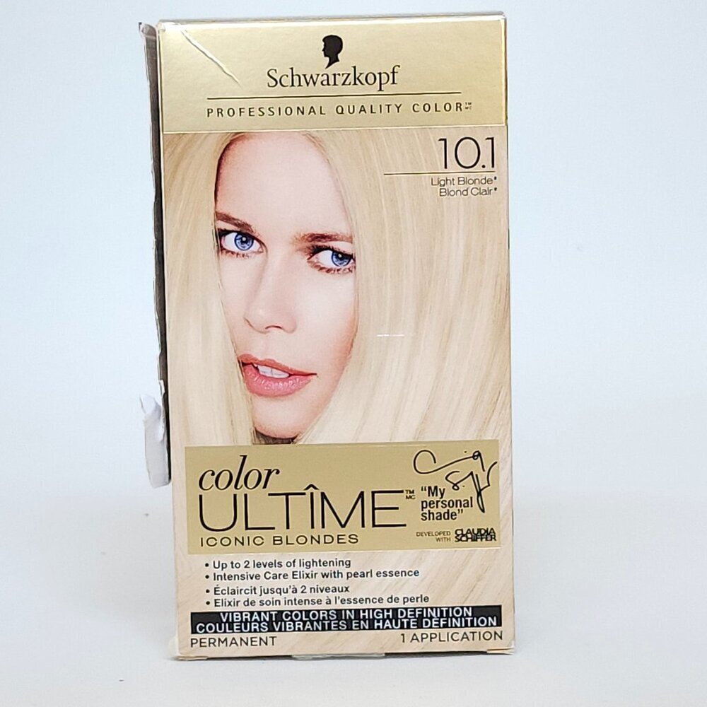 Schwarzkopf 101 Light Blonde Permanent Hair Dye Brand New In Box